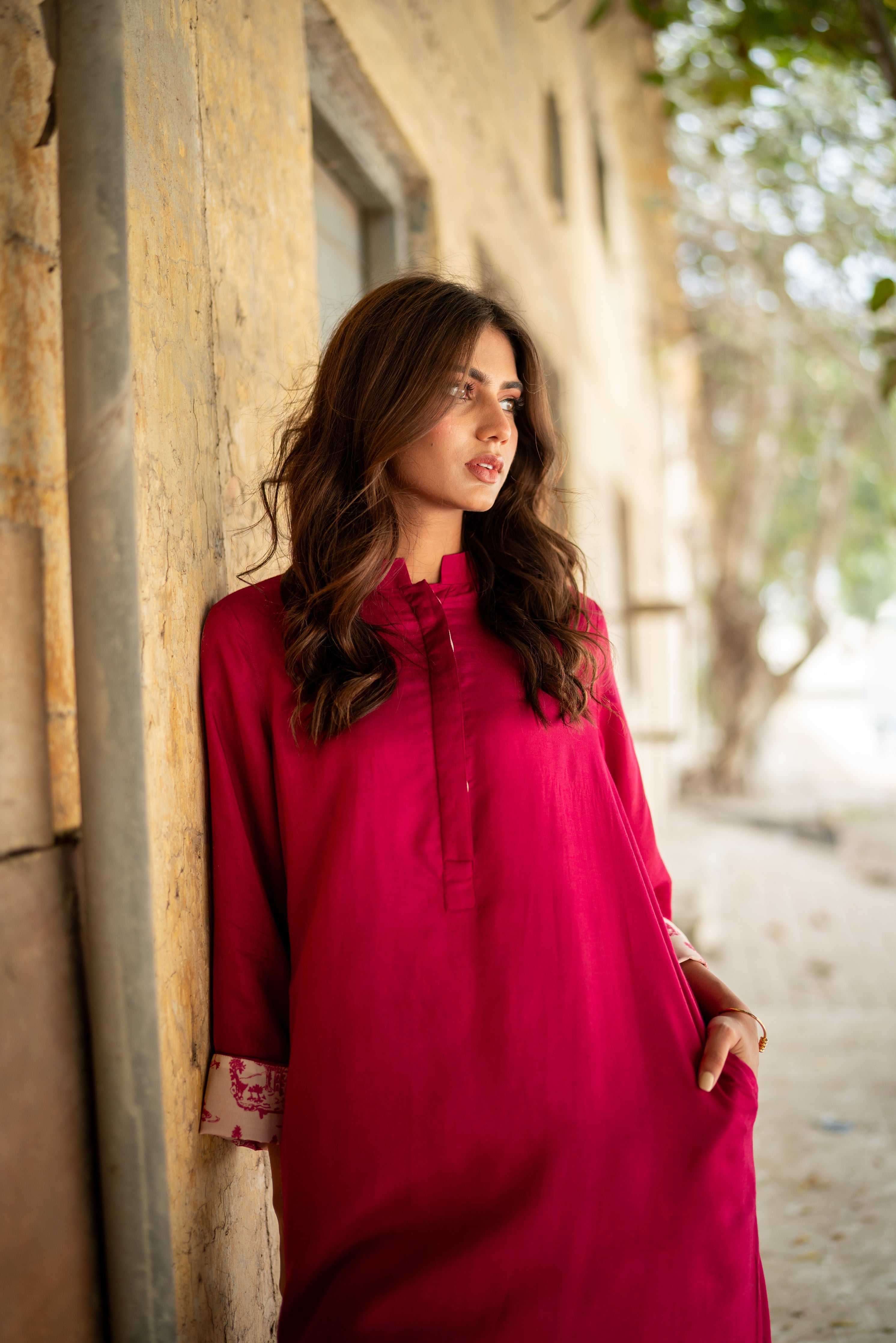 Laela Kurta Set - Rani Pink