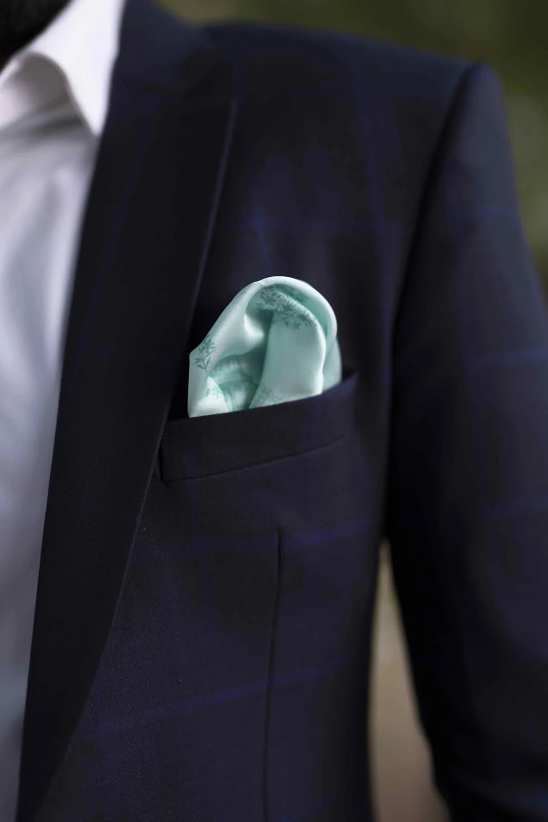 The Mughal Pocket Square - Aqua