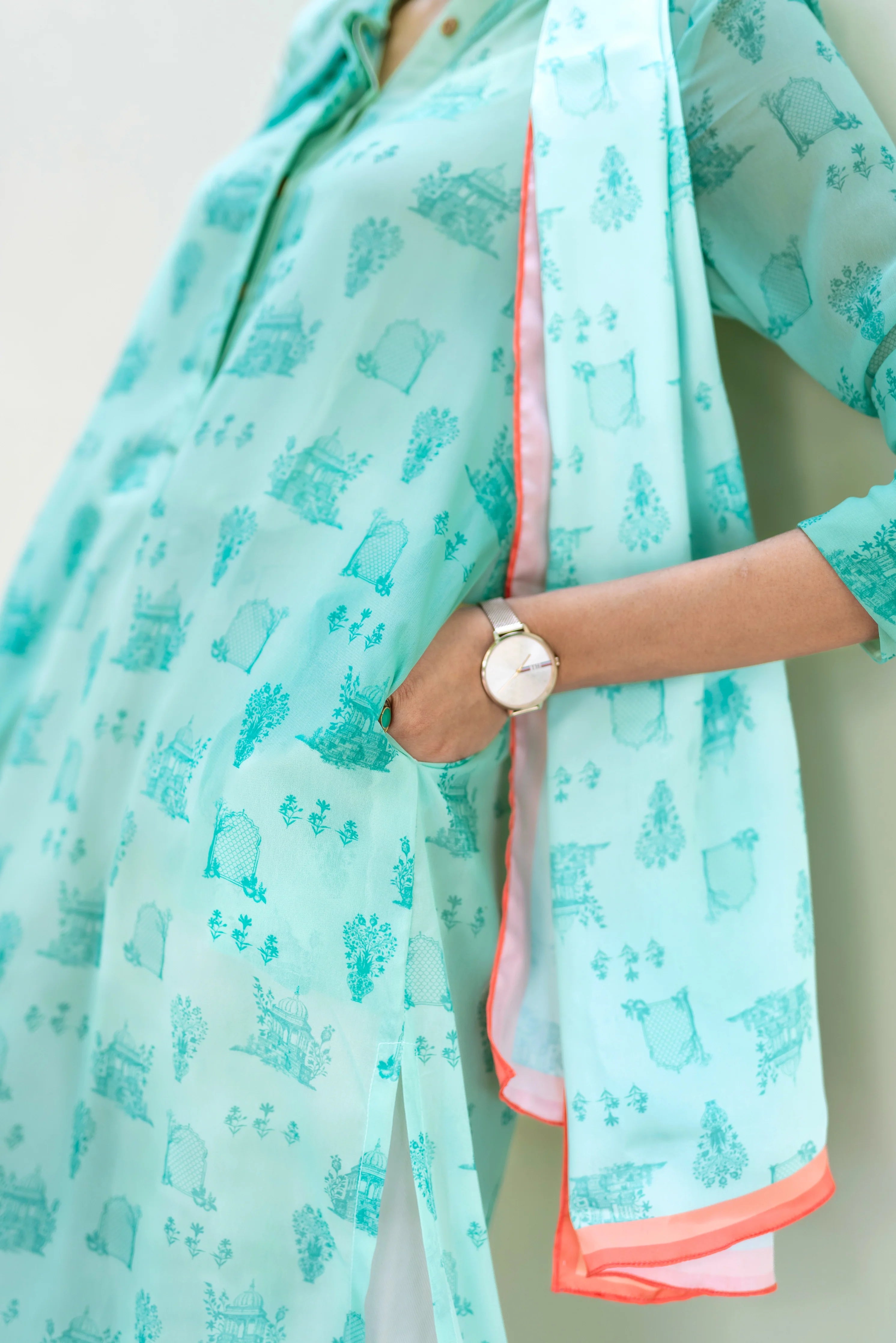 The Mughal Shirt - Aqua