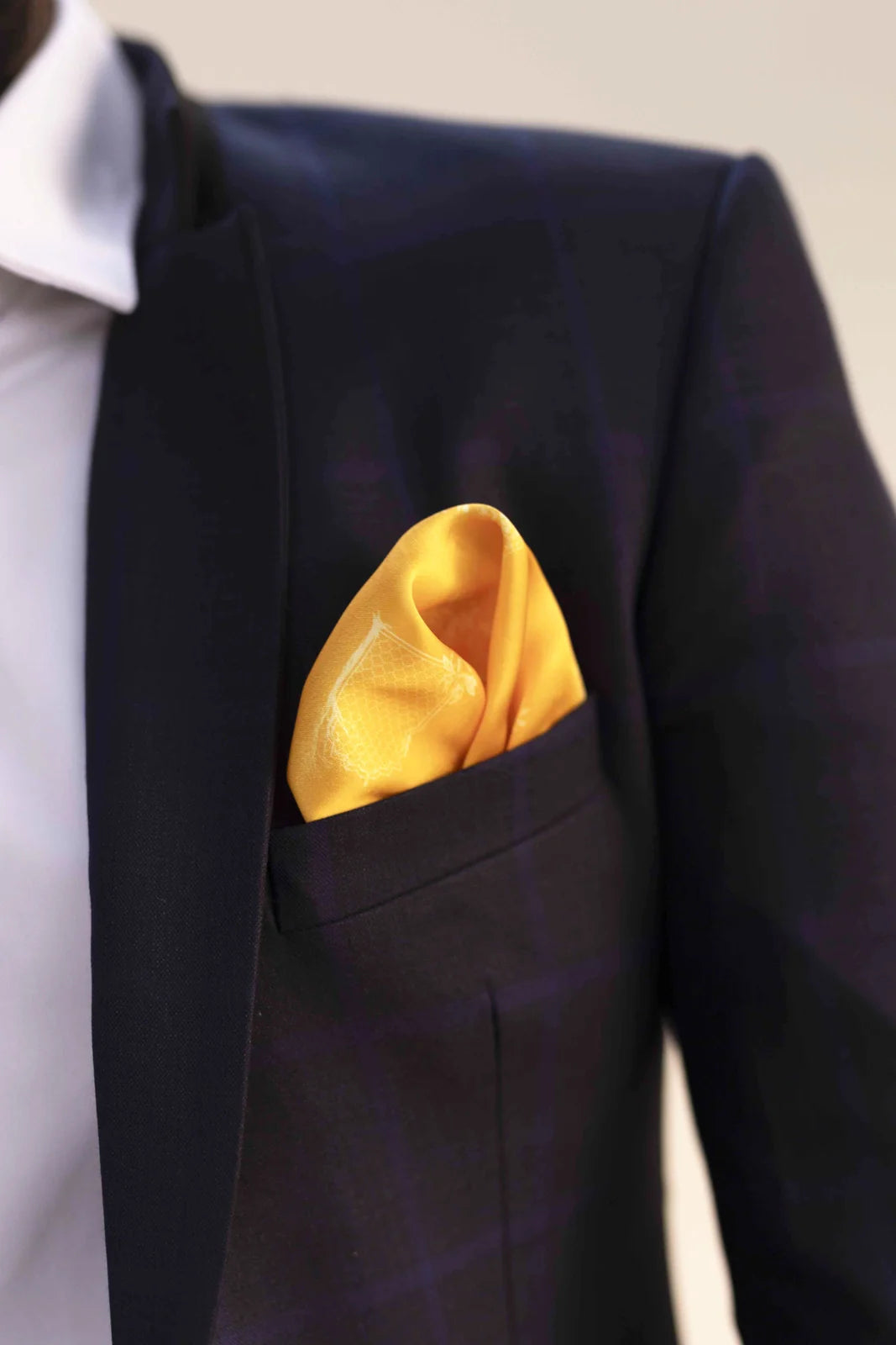 The Mughal Pocket Square - Mustard